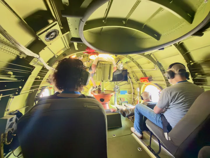 Inside the cockpit