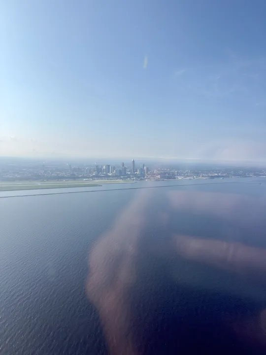 The shoreline from above